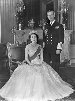 Monarchy Gallery: Queen Elizabeth II and Duke of Edinburgh, 1954
