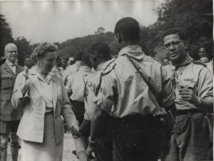 Queen Juliana meeting Dutch boy scouts Queen Juliana meeting Dutch boy scouts