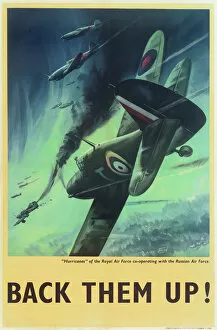 WW2 and WW2 Propaganda Posters: RAF Poster, Back Them Up! WW2