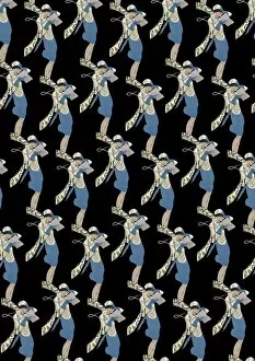 Graphics Collection: Repeating Pattern - Art Deco Woman
