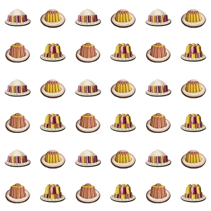 Graphics Gallery: Repeating Pattern - Desserts on white background