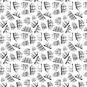 Graphics Gallery: Repeating Pattern - Sailing Ships
