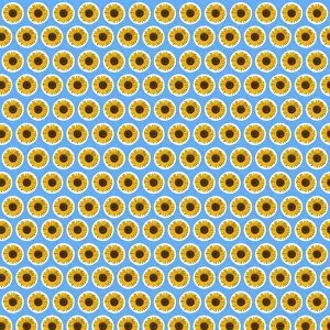 Graphics Gallery: Repeating Pattern - Sunflowers - Blue Background