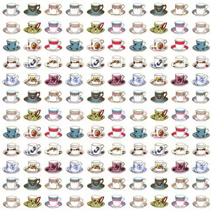 Graphics Collection: Repeating Pattern - Tea Cups