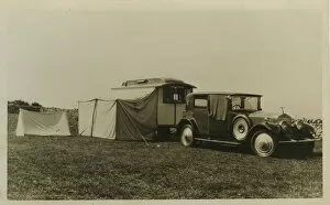Rolls Royce Vintage Car and Caravan