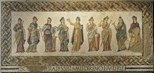 Goddesses Collection: Roman mosaic of the Muses. 3rd-4th century AD. Torre de Palm