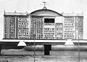 Shield Collection: Score-board at the Sydney Cricket Ground, 1901