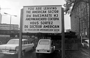Berlin Wall Gallery: Sign in four languages, Berlin Wall, Berlin, Germany