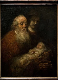Flemish Gallery: Simeon in the Temple, c.1668-1669, by Rembrandt