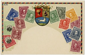 Stamp Card produced by Ottmar Zeihar - Venezuela Stamp Card produced by Ottmar Zeihar - Venezuela