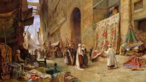Balcony Collection: A Street Scene in Cairo, by Charles Robertson