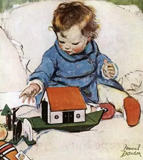 Toddler with Noahs Ark, by Muriel Dawson
