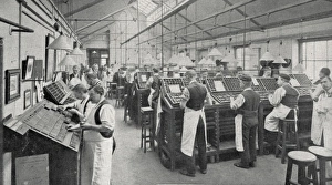 Intricate Gallery: Typesetting by hand, Morning Post newspaper, London