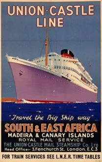 Liner Collection: Union-Castle shipping line poster