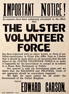 Government Gallery: UVF - Ulster Volunteer Force Poster
