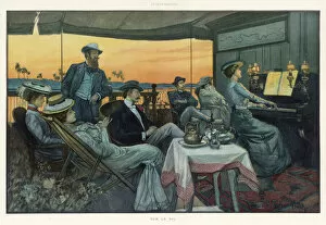 Egypt Gallery: Western passengers on a Nile steamer