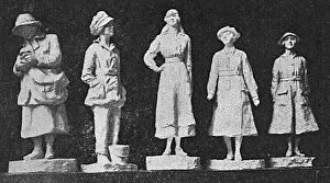 Sculptures Gallery: Women war workers by the sculptor Clare Sheridan