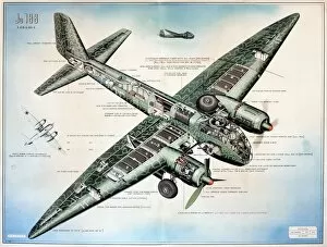WW2 and WW2 Propaganda Posters: WW2 poster, German Junkers JU 188 fighter plane