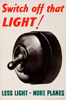 Government Gallery: WW2 poster, Switch off that Light
