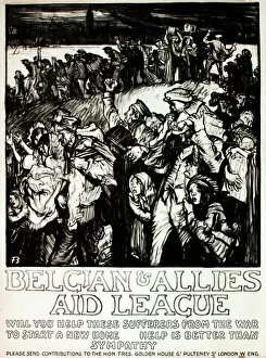 Support Gallery: WWI Poster, Belgian & Allies Aid League
