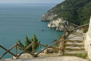 Fences Collection: Ocean view from view point at Testa Gargano along coastline and the Mediterranean Sea Gargano