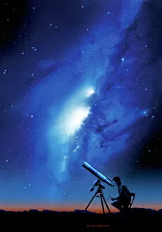 Seated Collection: Amateur astronomy, computer artwork