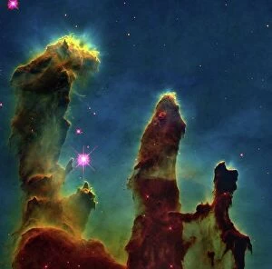 Pillars Gallery: Gas pillars in the Eagle Nebula