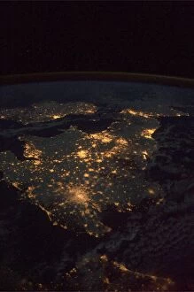 Coast Collection: UK at night from space