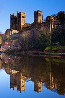 Church Collection: England, County Durham, Durham City. Durham Cathedral, situated above the river banks of the River
