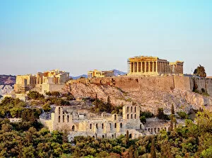 Athens Greece Collection: Acropolis at sunset, UNESCO World Heritage Site, Athens, Attica, Greece, Europe
