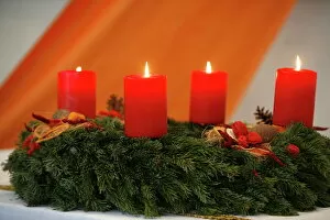 Flame Collection: Advent candles, Geneva, Switzerland, Europe