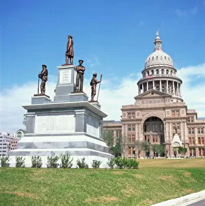 Civic Gallery: Alamo Monument and the State Capitol in Austin