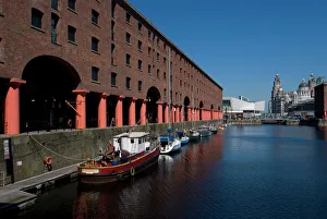 Four People Gallery: Albert Dock with view of the Three Graces on the riverfront, UNESCO World Heritage Site