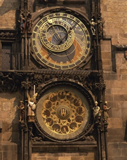 Civic Gallery: The Astronomical Clock in the Old Town Square in Prague, Czech Republic, Europe