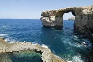 Cliff Collection: The Azure Window at Dwejra Point, Gozo, Malta, Mediterranean, Europe