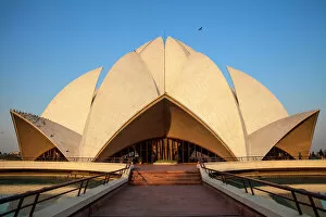 Indian Architecture Gallery: Bahai House of Worship known as the The Lotus Temple, New Delhi, Delhi, India, Asia
