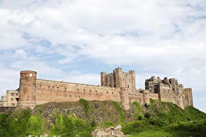 Fortification Collection: Bamburgh Castle, a hilltop fortress and Grade I Listed Building, Bamburgh, Northumberland