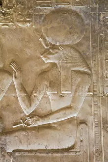 Egypt Collection: Bas-relief of the Goddess Sekhmet, Temple of Seti I, Abydos, Egypt, North Africa, Africa