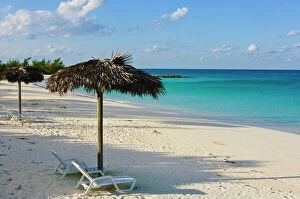 Umbrella Collection: Beach, Cat Island, The Bahamas, West Indies, Central America