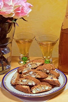 Food And Drink Collection: Biscotti di Prato (biscuits of Prato) (cantuccini), traditional almond biscuits