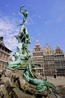 Motif Collection: Brabo Statue, Antwerp, Belgium