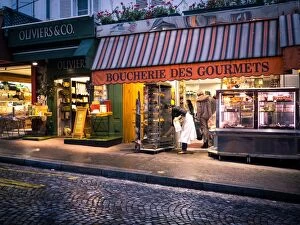 Cobble Collection: Butcher in Montmartre, Paris, France, Europe