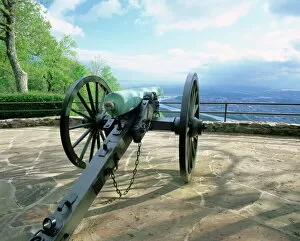 Railing Collection: Cannon in Point Park overlooking Chattanooga City