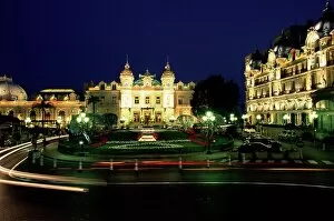 Court Yard Gallery: The casino and hotel de Paris by night, Monte Carlo, Monaco