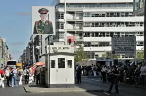 Street Scenes Collection: Checkpoint Charlie, Berlin, Germany, Europe
