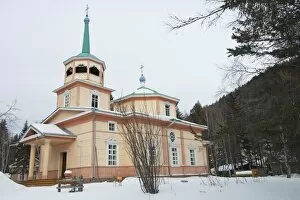 Church of St. Nicholas built by Russian merchant, Ksenofont Serebryakov, village of Listvyanka, Siberia, Russia