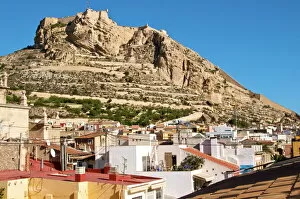 Craggy Collection: The city and castle Santa Barbara in the background, Alicante, Valencia province