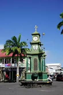Clock Tower in the centre of capital, Piccadilly Circus, Basseterre, St. Kitts, St
