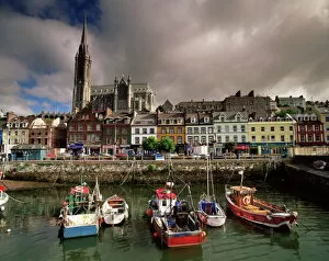 Munster Collection: Cobh harbour and St