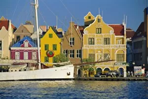 Indian Architecture Gallery: Colonial gabled waterfront buildings, Willemstad, Curacao, Caribbean, West Indies